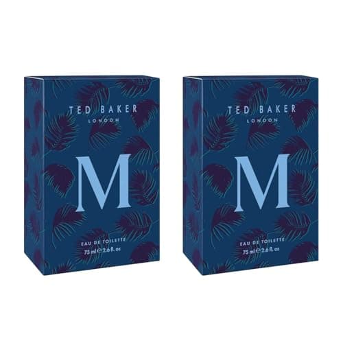 Image of Ted Baker M Eau de Toilette Duo Pack for Men & Teens, Fresh Citrus Spicy Cologne, Long-Lasting Fragrance Set Mandarin, Bergamot, Black Pepper, Amber, Musk 2 x 75ml / 2.5 fl oz Each