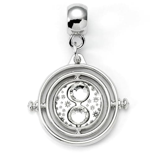 Image of The Carat Shop Official Harry Potter Time Turner Silver Tone Slider Charm