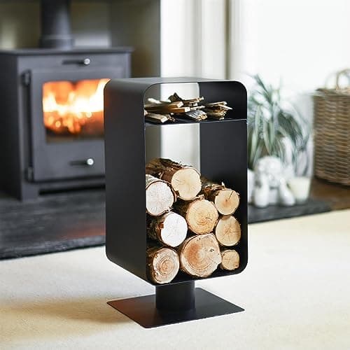 Image of Contemporary Black Log and Kindling Store