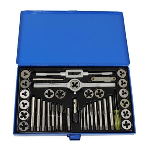 Image of US PRO 40pc Metric Tap and Die Set Alloy Steel Pitch Gauge M3 - M12 2620