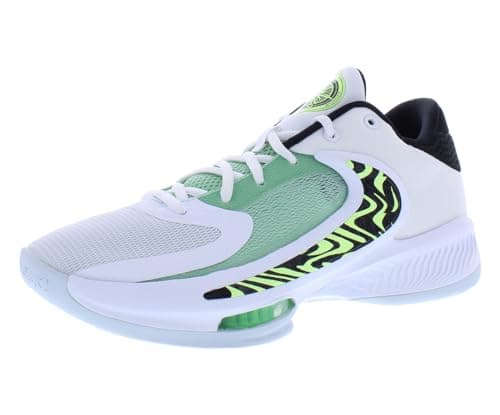 Image of Nike Men's Zoom Freak 4 Basketball Shoes, White/Black-barely Volt, 10 UK