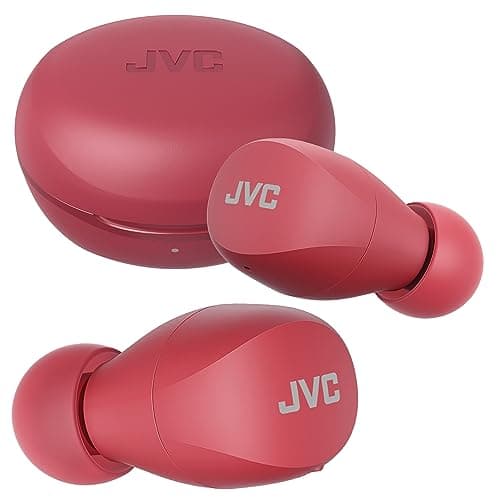 Image of JVC HA-A6T Gumy Mini Wireless Bluetooth Earbuds, 23 Hours Battery, Quick Charge, Touch Control, IPX4 (Red)