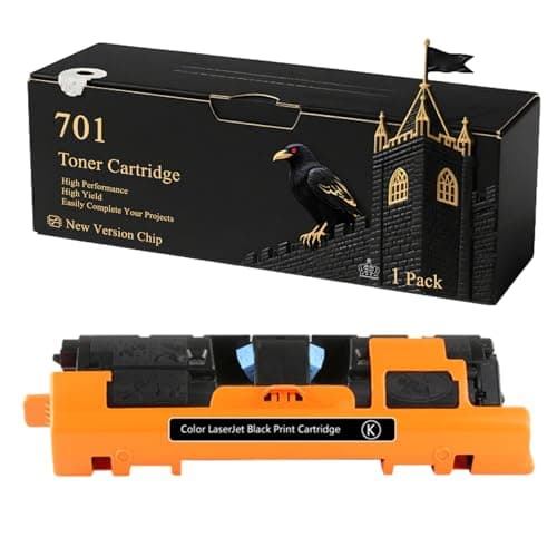 Image of 701 Toner Cartridge Compatible for Canon i-SENSYS LBP-2410 MF8180C LaserBase MF8180C LBP-5200 Printers, With Chip, 5000 Pages, Vibrant Colours (1 Pack Black)