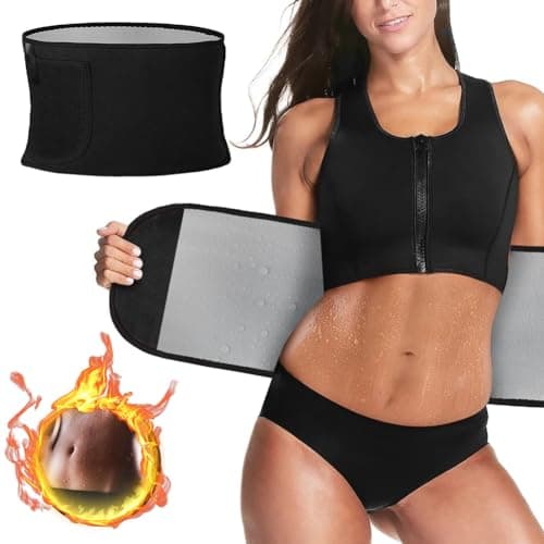 Image of ACWOO Waist Trainer for Women Men Weight Loss, Adjustable Waist Trimmer Sweat Belt, Sauna Effect Fat Burner Exercise Belt, Slimming Body Shaper Workout Sports Girdles Band