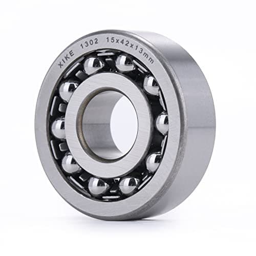 Image of XIKE 1 Pcs 1302 Self-Aligning Ball Bearings 15x42x13mm, Open and Chrome Steel Fits DIY/Fans/Industrial/Agriculture/Pulp/Paper/Beverage/Textile/Material Handling Machinery.