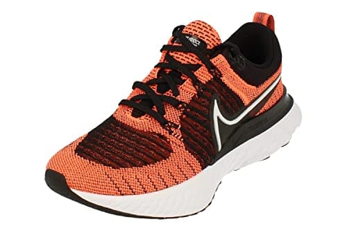 Image of NIKE Women's W React Infinity Run Fk 2 Running Shoe, Brt Mango White Black, 4.5 UK