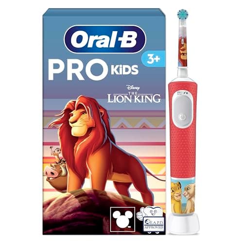 Image of Oral-B Pro Kids Electric Toothbrush, 1 Handle Featuring Disney The Lion King, 1 Toothbrush Head, Designed by Braun, for Ages 3+