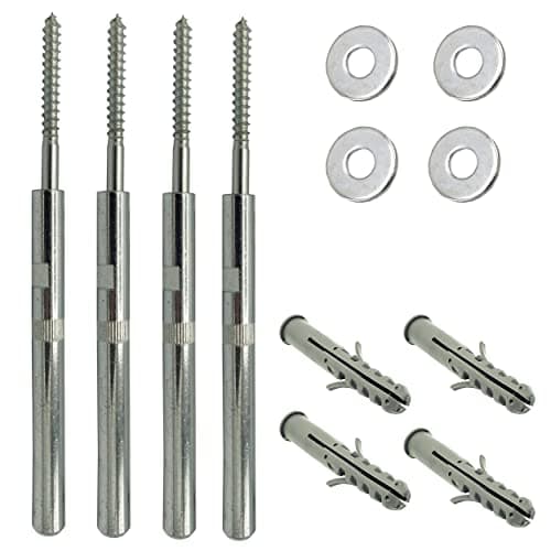 Image of ED Heavy-Duty Conceal Floating Shelf Support Brackets Invisible 12mm Pin Screws Hidden Multi Wall Fixings Shelves Mantlepieces Mounting (Set of 4), (PIN-1-4)