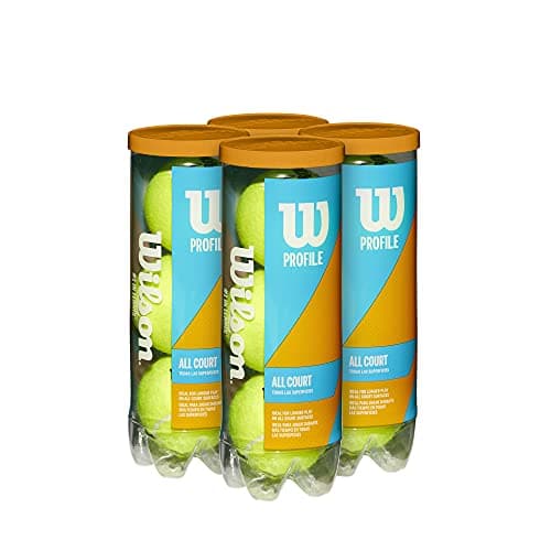 Image of Wilson Profile All Court Tennis Ball - 4 Can Pack