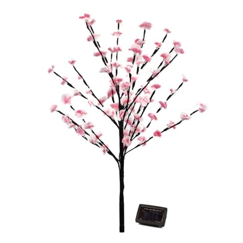 Image of Gardenwize Solar Blossom Tree Lights – 1.2m Solar Cherry Blossom Tree with 100 LED Lights, Outdoor Solar Tree Lights for Garden, Patio & Balcony, Decorative Solar Garden Tree Light