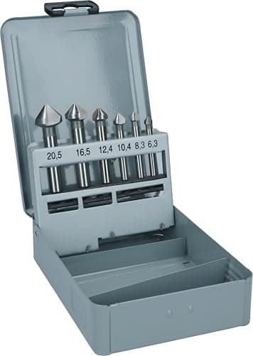 Image of Bosch Accessories 2608597527 6-Piece Rose Head Countersink Set 45; 63 mm / 5-10 mm / 6.3; 8.3; 10.4; 12.4; 16.5; 20.5 mm