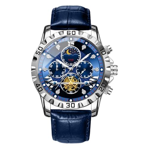 Image of Streysisl Automatic Watch,Stylish Automatic Watches for Men | Multifunctional Mechanical Timepiece, Waterproof Fashion Accessories for Outdoor Activities