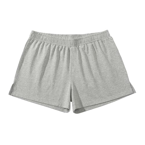 Image of Amy Coulee Mens Pyjamas Shorts Cotton Lounge Shorts 3 Inch Pyjama Bottoms Breathable Nightwear (Grey, M)