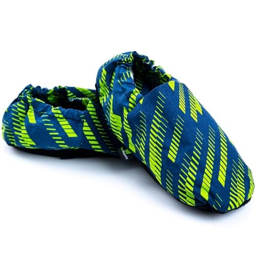 Image of Microwavable Heated Slippers - Microwave Boots for Cold Feet - Warmies Slippers - Foot Warmer for Aching Feet - Washable Cover, 100% Cotton Fabric and Lavender