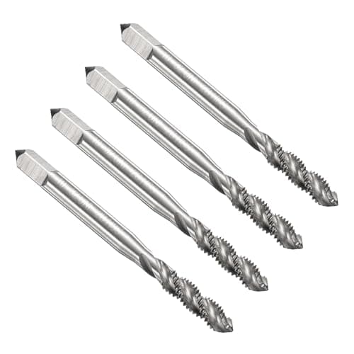 Image of sourcing map 4pcs Spiral Flute Thread Taps 10-32 UNF 2B Machine Threading Tap Bit, Uncoated Screw Tapping Repair Tool, M2 High-Speed Steel (HSS)