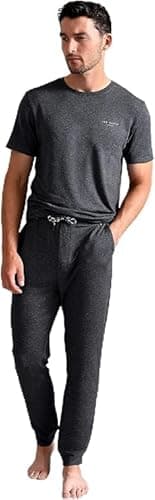 Image of Ted Baker Men's Supersoft Jersey Lounge Jogger, Size M Dark Grey Marl