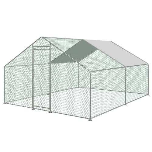 Image of KCT 4x3m Walk In Chicken Run Large Metal Coop Outdoor Enclosure Pen for Poultry Duck Rabbit Pet Dog Cat