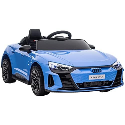 Image of HOMCOM Audi RS e-tron GT Licensed Electric Cars for Kids Electric Ride-ons 12V Battery Powered Toy w/Remote Control Music, for 3-5 years, Blue