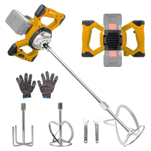 Image of Cordless Concrete Mixer for Dewalt 20V Battery, Battery Electric Paddle Mixer with 6 Speed,Portable 3200W Concrete Stirrer Cement Mixer for Mixing Fodder Mortar Paint Glue Putty (No Battery) ﻿