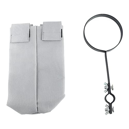 Image of DouWen MO Drum Stick Bag Holder, Large Capacity Oxford Cloth Drumstick Holder with Sturdy Clamp for Drummers, Secure Mounting Drum Stick Organizer for Stage and Practice (WH04 Grey)