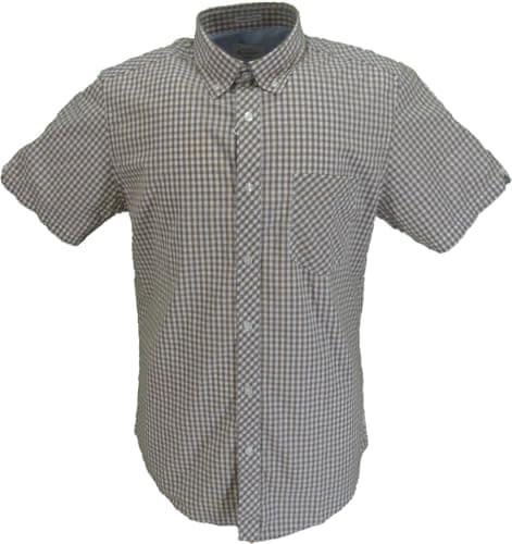 Image of Ben Sherman Mens Signature House Check Shirt (UK, Alpha, XXL, Regular, Regular, Caramel)