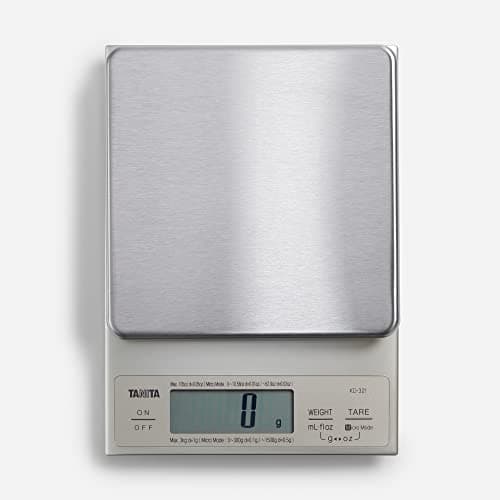 Image of TANITA KD-321 Digital Kitchen Scales – Stainless Steel Food Weighing Scales, 3kg Precision Food Scale, Kitchen Scales Digital for Cooking & Baking, Silver