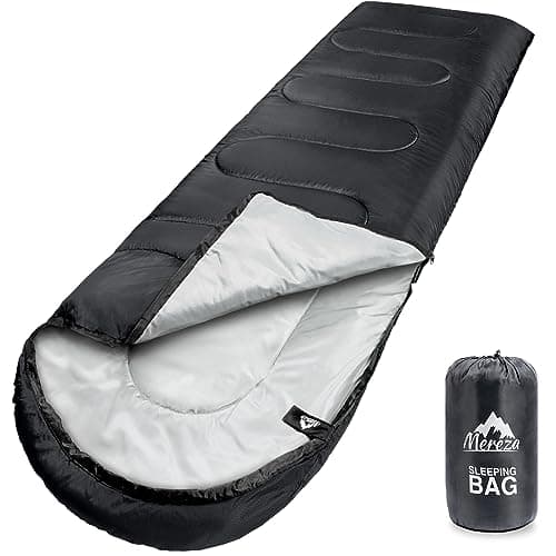 Image of MEREZA Sleeping Bags XL for Mens Large Wide Sleeping Bag for Camping Big and Tall Sleeping Bags for Women Adults Warm with Compression Sack Cold Weather & Warm