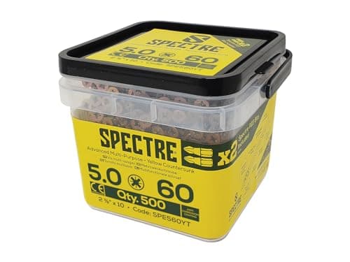 Image of Spectre™ PZ Compatible Wood Screw CSK ZYP 5.0 x 60mm Tub 500