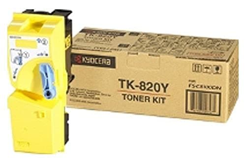 Image of Kyocera TK 820Y - Toner cartridge - 1 x yellow - 7000 pages