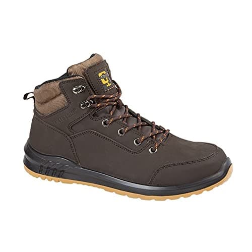 Image of Grafters M513B-45 Safety Boots Dual Density Sole Steel Toe Cap (UK 11, Brown)