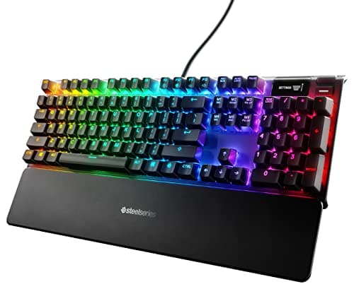 Image of SteelSeries Apex 7 - Mechanical Gaming Keyboard - OLED Display - Blue Switches - American (QWERTY) Layout