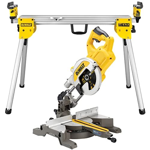 Image of DeWalt DWS777-GB 216mm XPS Sliding Compound Mitre Saw 240V with Leg Stand