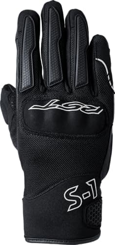 Image of RST S1 Mesh CE Mens Vented Summer Motorcycle Gloves (Black, White, L)