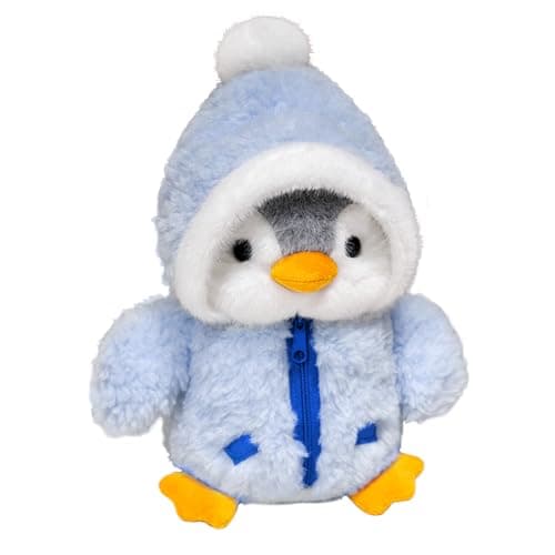 Image of CHUNLINLAODA Penguin Plush Toy 25cm Penguin Stuffed Animal Pengui Plush Animals Dolls Kawaii Pengui Pillow Stuffed Toy Cute Stuffed Animals Soft Toy for Christmas Birthday New Year Gifts (Blue)