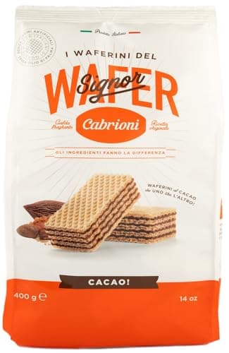 Image of Cabrioni - Chocolate Flavour Wafers (400g) | Italian Light Crispy Wafers | GMO Free | Made in Italy