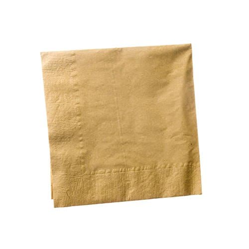 Image of Vibrant Gold Luncheon Napkins (16cm) 20 Count - Premium Disposable Napkins for Parties and Events