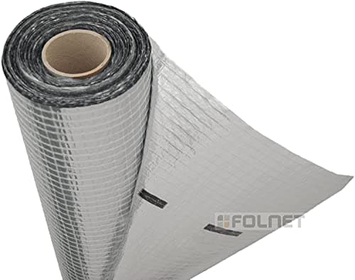 Image of Aluminium Vapour Barrier - 1.5m Wide - Fiberglass Mesh Reinforced Insulation Membrane - Roof, Attic Rooms Thermal Insulation (2m x 1.5m)