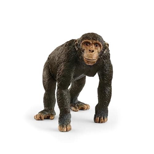 Image of SCHLEICH Wild Life - 3" Chimpanzee Animal Figurine - Realistic Monkey Figure for Boys and Girls - Educational Toys for Imaginative Play for Children - Realistic Jungle Toy for Kids Ages 5+ | 14883