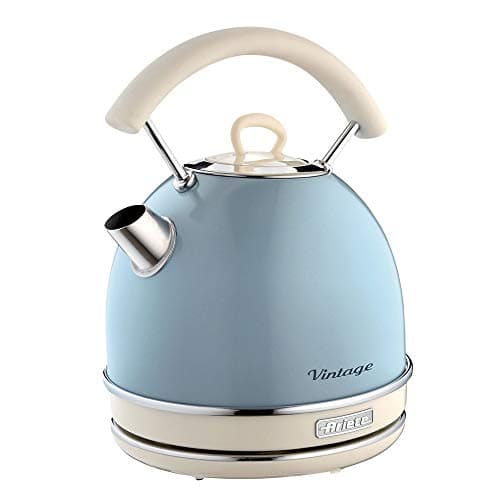 Image of Ariete 2877/05 Retro Style Cordless Dome Kettle, Removable and Washable Filter, 1.7 Litre Capacity, 360 ° Rotating Base, Visible Water Level, Vintage Design, Blue