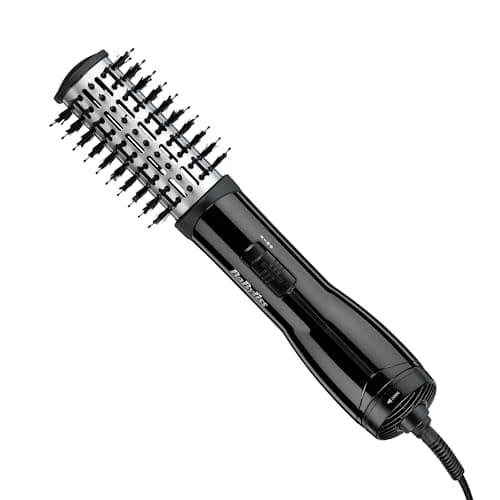 Image of BaByliss Flawless Volume Hot Air Brush - Dry and Style in One, Titanium-Ceramic 38mm Barrel for Smoothness, Ionic Frizz-Control, Black, 2764U