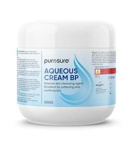 Image of Purosure Aqueous Cream | Emollient for Softening and Soothing Skin | Relieves Symptoms of Dry Skin 500g (500g, 1, gram)