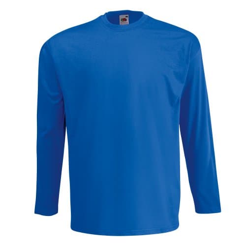 Image of Fruit of the Loom 61-038-0 Long-Sleeved T-Shirt - Blue - Large