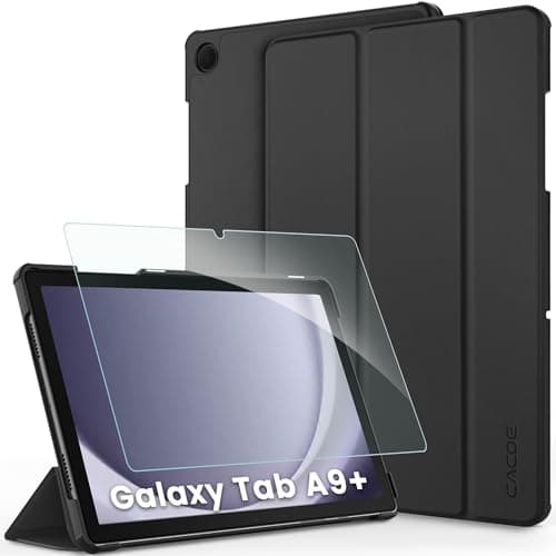 Image of CACOE Case for Samsung Galaxy A9+ Plus Tablet case with Screen Protector 11 inch 2023 – Full Protective Case for Galaxy Tab A9+ Plus, Ultra Thin Cover with Stand, Black
