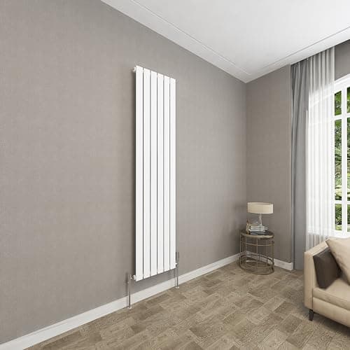 Image of Sky bathroom | 1800x408mm Vertical Designer Radiators White Flat Panel Single Panel Central Heating Radiator
