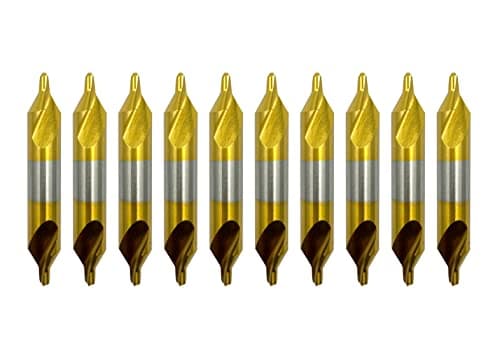 Image of DelitonGude 4.0mm HSS Center Drill Bits Set, 10 Pcs Precision Center Drills Industrial Grade for Metal Lathe Machining Centering Drilling Tools (4.0mm)