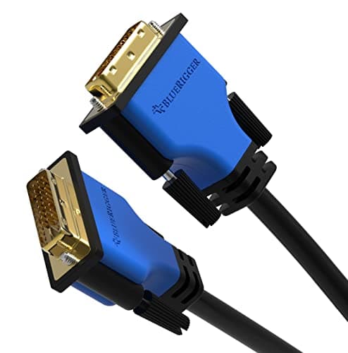 Image of BlueRigger DVI to DVI Monitor Cable (7.6M, 24+1 Dual Link, Digital Video Cable, Male to Male) - for Gaming, DVD, Laptops, HDTV and Projector