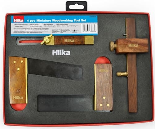 Image of Hilka 43909805 4 PCE Miniature Woodworking Tool Set in PU