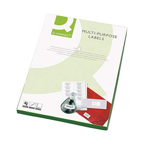 Image of Q-Connect Multipurpose Labels 63.5x38.1mm 21 Per Sheet White (Pack of 10500) KF02249