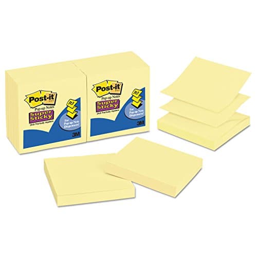 Image of Post-it Super Sticky Z Notes 76x 76mm Canary Yellow Ref R330-12SSCY [Pack 12]