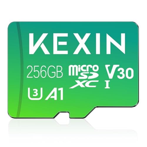 Image of Kexin MicroSDXC 256GB Memory Card - U3, A1, C10, V30, 100MB/s Read Speed